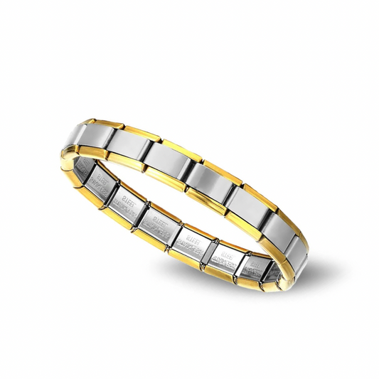 Silver and Gold Italian Bracelet