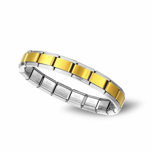 Gold and Silver Italian Bracelet