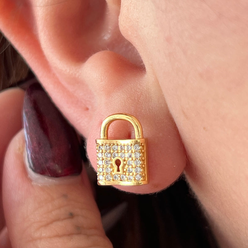 Lock it Earrings