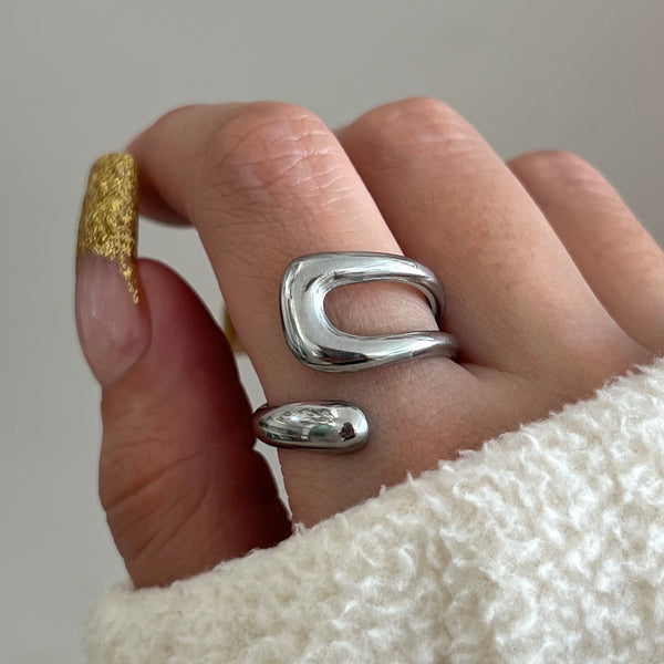 Silver Shelly Ring