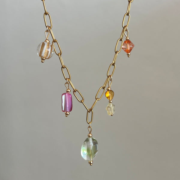 Gemstones Charm Necklace