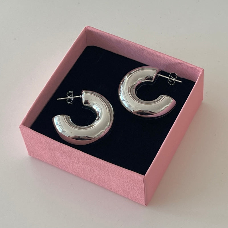 Silver Tisha Hoops