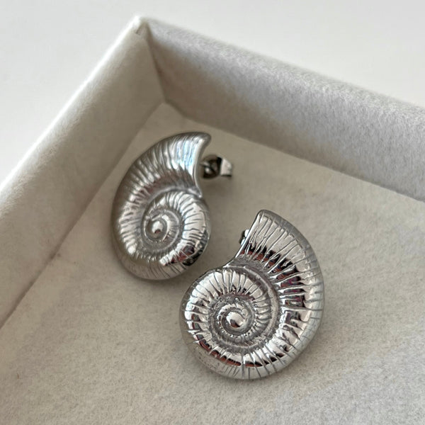 Caracol Silver Earrings