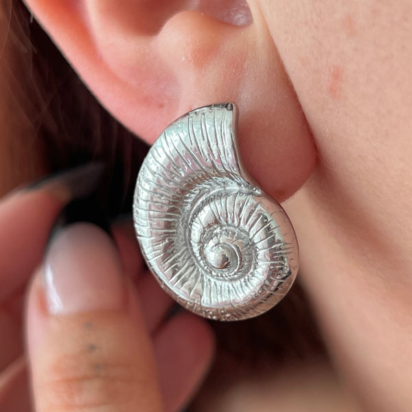 Caracol Silver Earrings