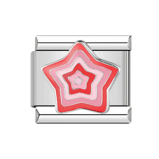 Pink Star Italian Charm