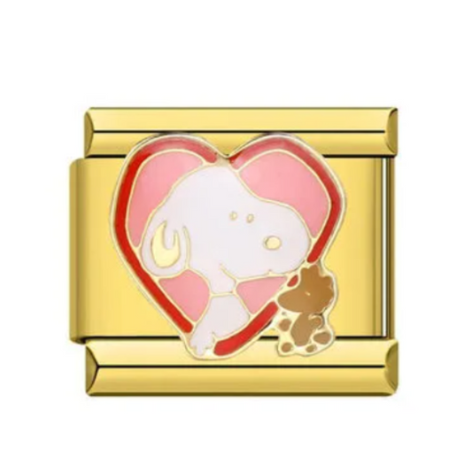 Snoopy Love Italian Charm
